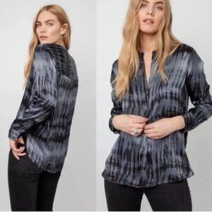 RAILS Womens Pearl Tie-Dye Tunic Blouse, Blue, Black, Gray 🌹EUC!🌹